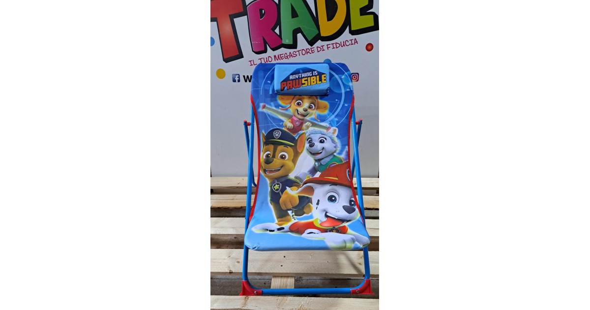 sedia sdraio paw patrol