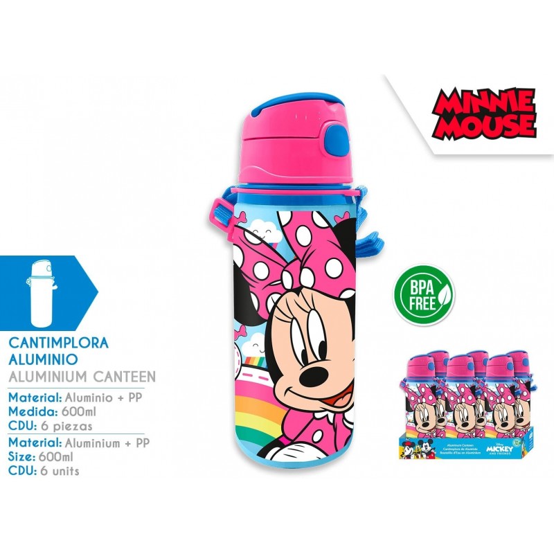 Borraccia Minnie in alluminio 600 ml