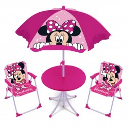 minnie set tavolo sedie ombrellone