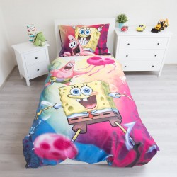 Spongebob Set Letto Singolo Copripiumino