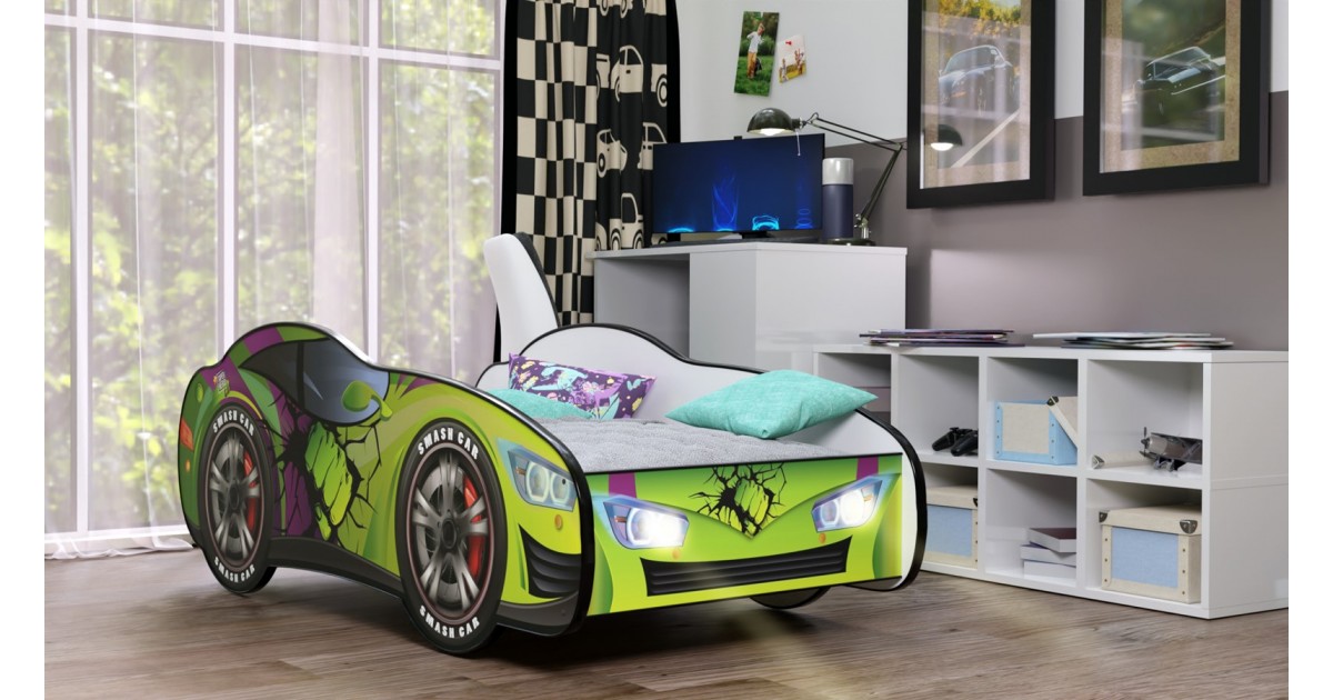 Letto a forma di macchina hulk