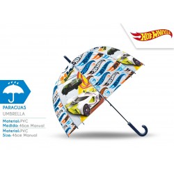 Ombrello hotwheels trasparente a campana 48 cm