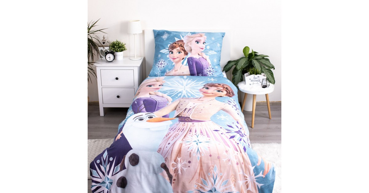 Frozen Disney Set Letto Singolo Copripiumino Federa