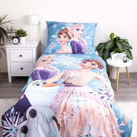 Frozen Disney Set Letto Singolo Copripiumino Federa