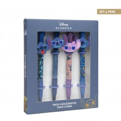 Lilo stitch pack di 4 penne in scatola regalo