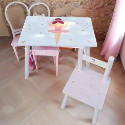 Tavolo Ballerina bambina con sedia