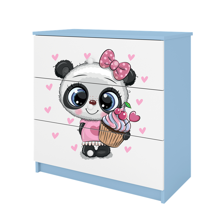 Chest of drawers babydreams blue panda