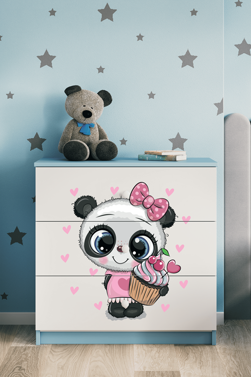 Chest of drawers babydreams blue panda