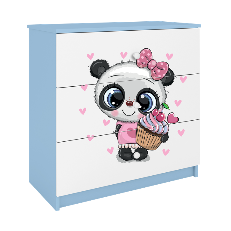 Chest of drawers babydreams blue panda