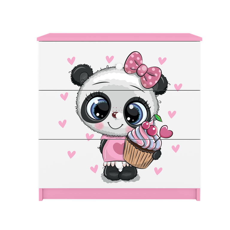 Cassettiera per bambini babydreams pink panda