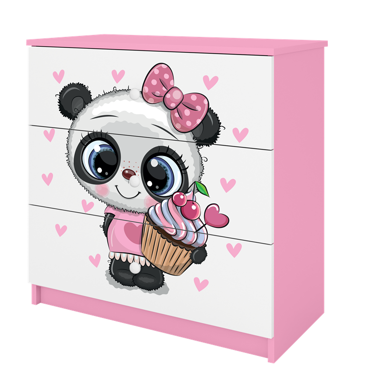 Cassettiera per bambini babydreams pink panda