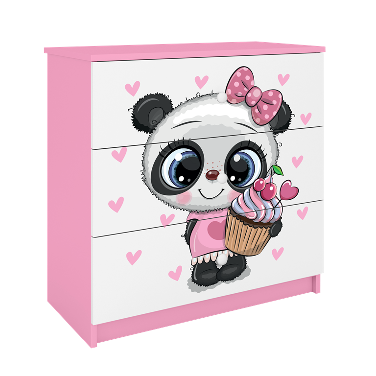 Cassettiera per bambini babydreams pink panda