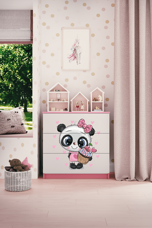 Cassettiera per bambini babydreams pink panda