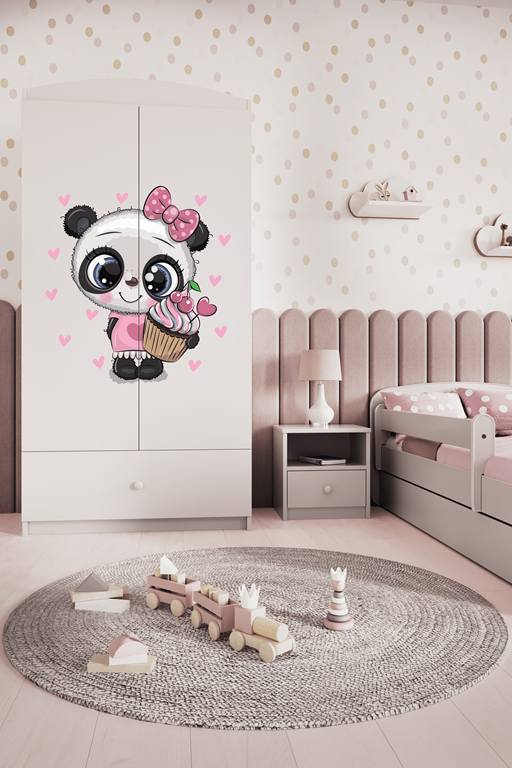 Armadio per bambini babydreams white panda