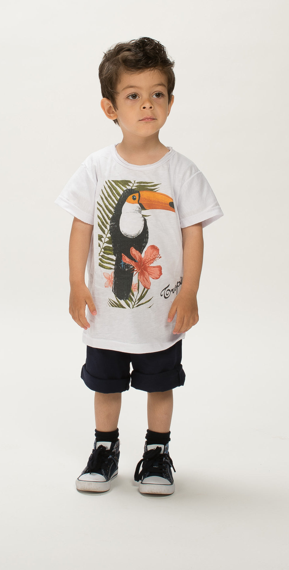 T-Shirt Bambino Cotone Fiammato Stampa Digitale Tucano Taglie 3-8 Anni | Top2Trade | 1012/TUC