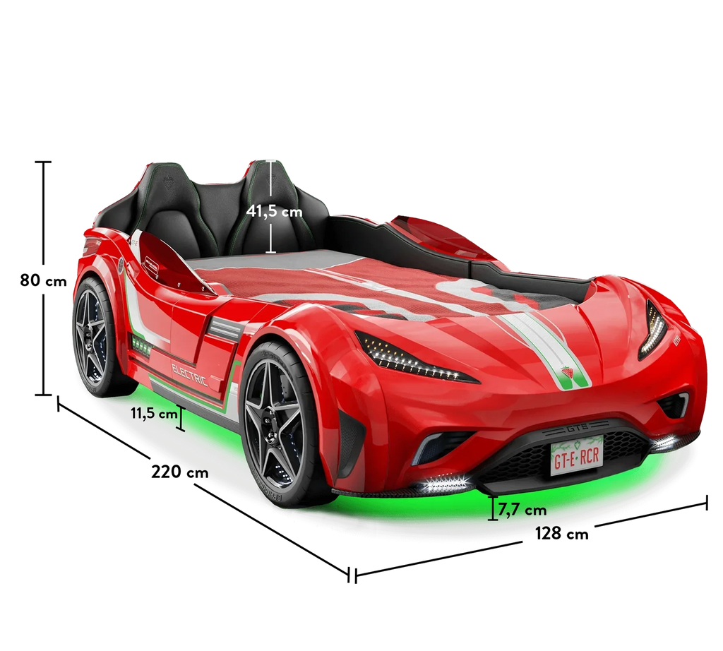 Letto a forma di Auto Sportiva Materasso omaggio con luci a led ed effetti sonori