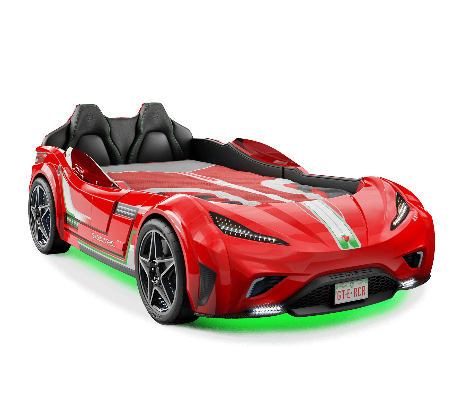 Letto a forma di Auto Sportiva Materasso omaggio con luci a led ed effetti sonori