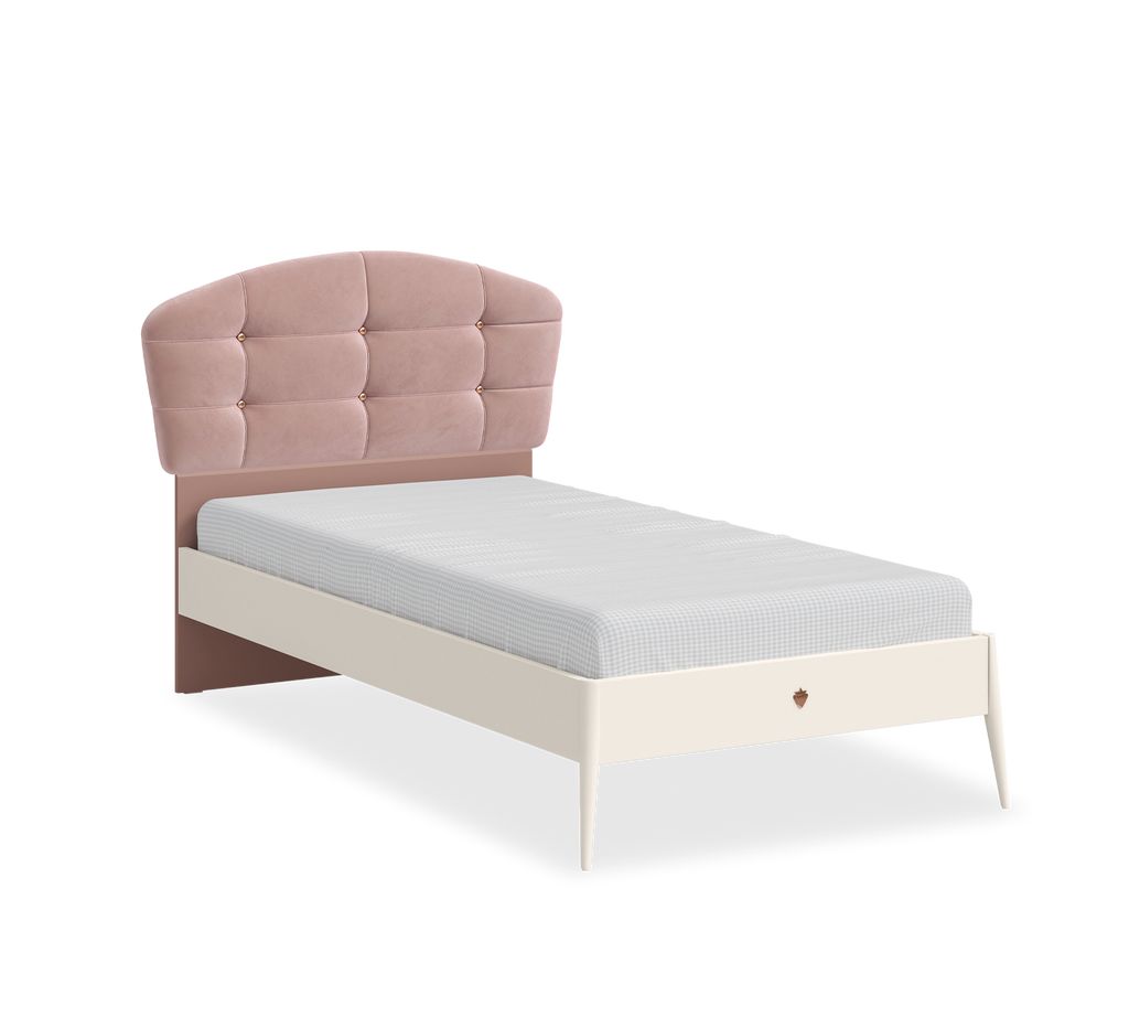 Letto Elegance 120x200 cm con testiera deluxe ragazza bambina alta qualità