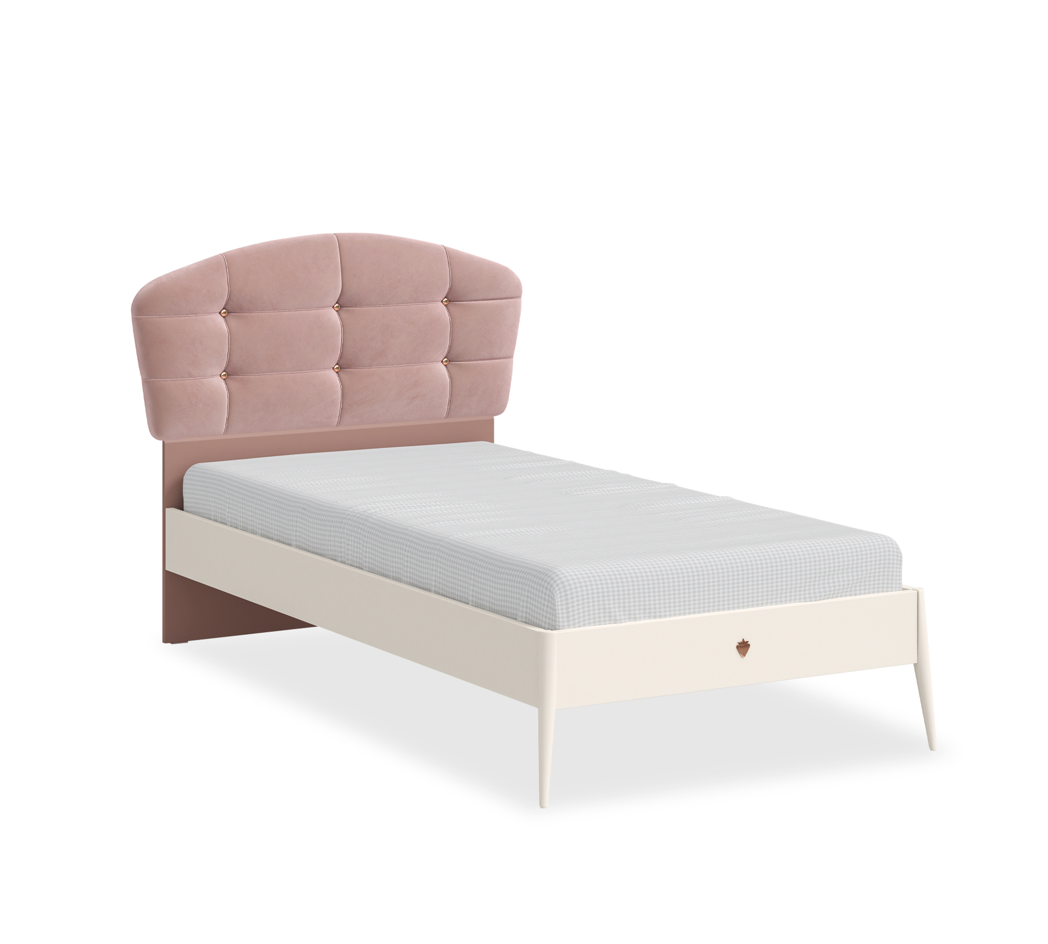 Letto Elegance 120x200 cm con testiera deluxe ragazza bambina alta qualità