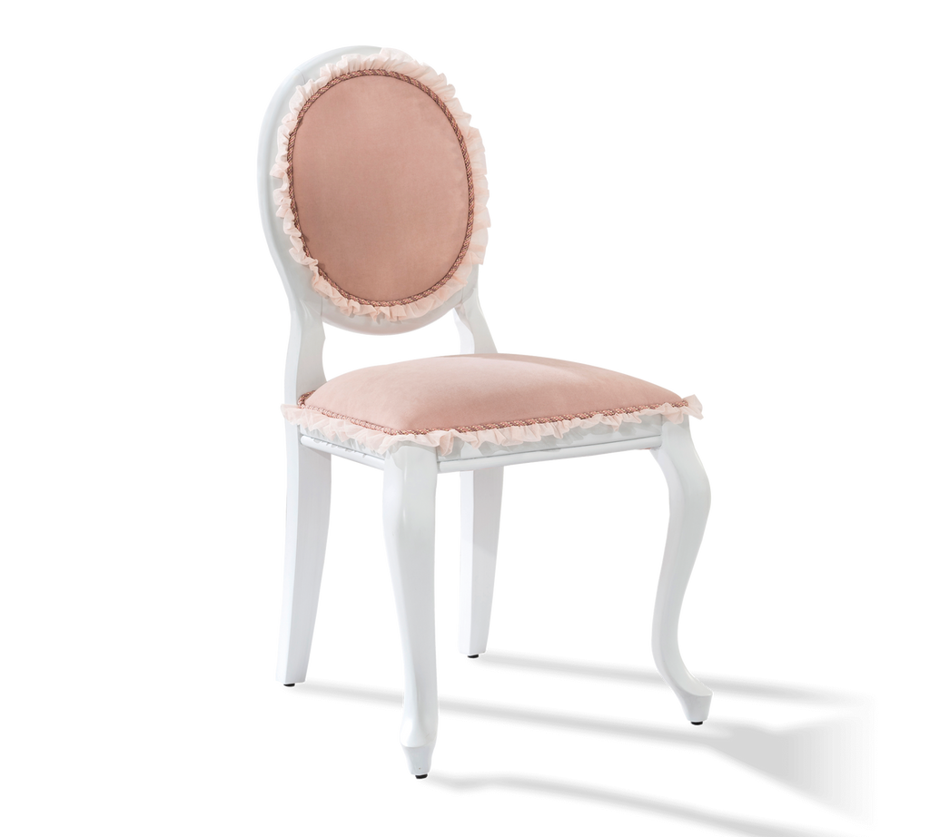 Sedia Dream Salmone in Legno di Faggio per Bambini e Ragazzi - Design Elegante e Comfort
