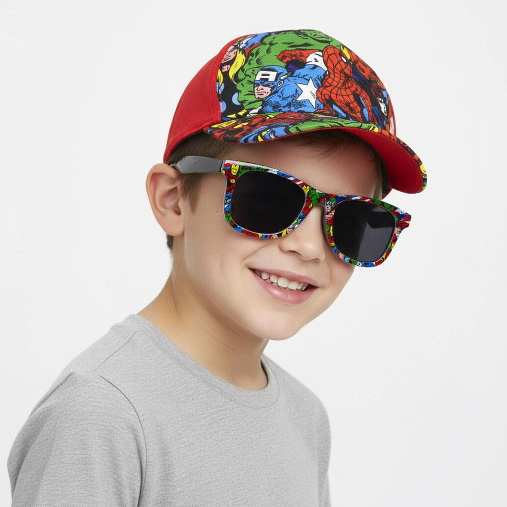 Avengers marvel set cappello regolabile con occhiali deluxe