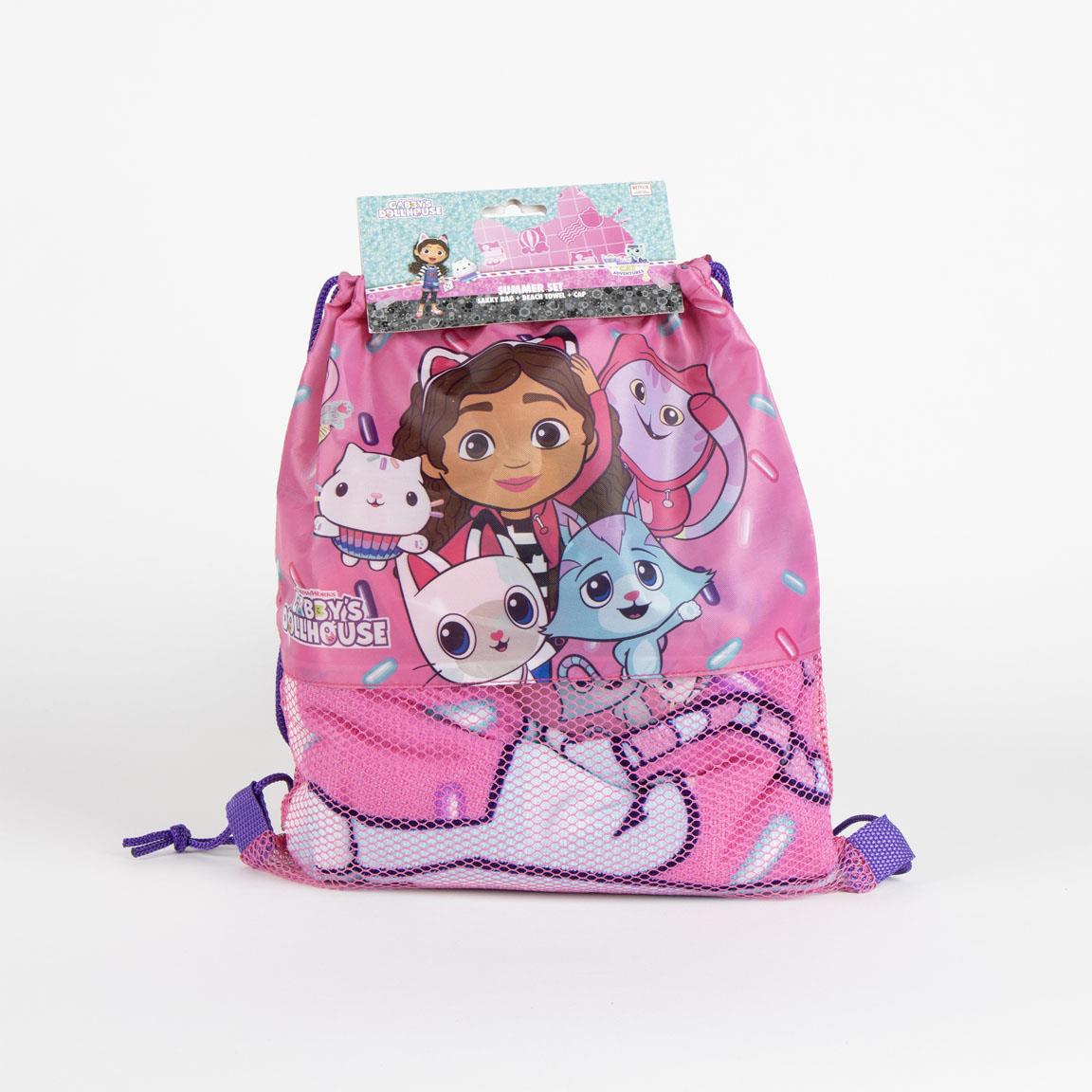 Gabby doll's set telo mare,sacchetta deluxe e cappellino taglia unica