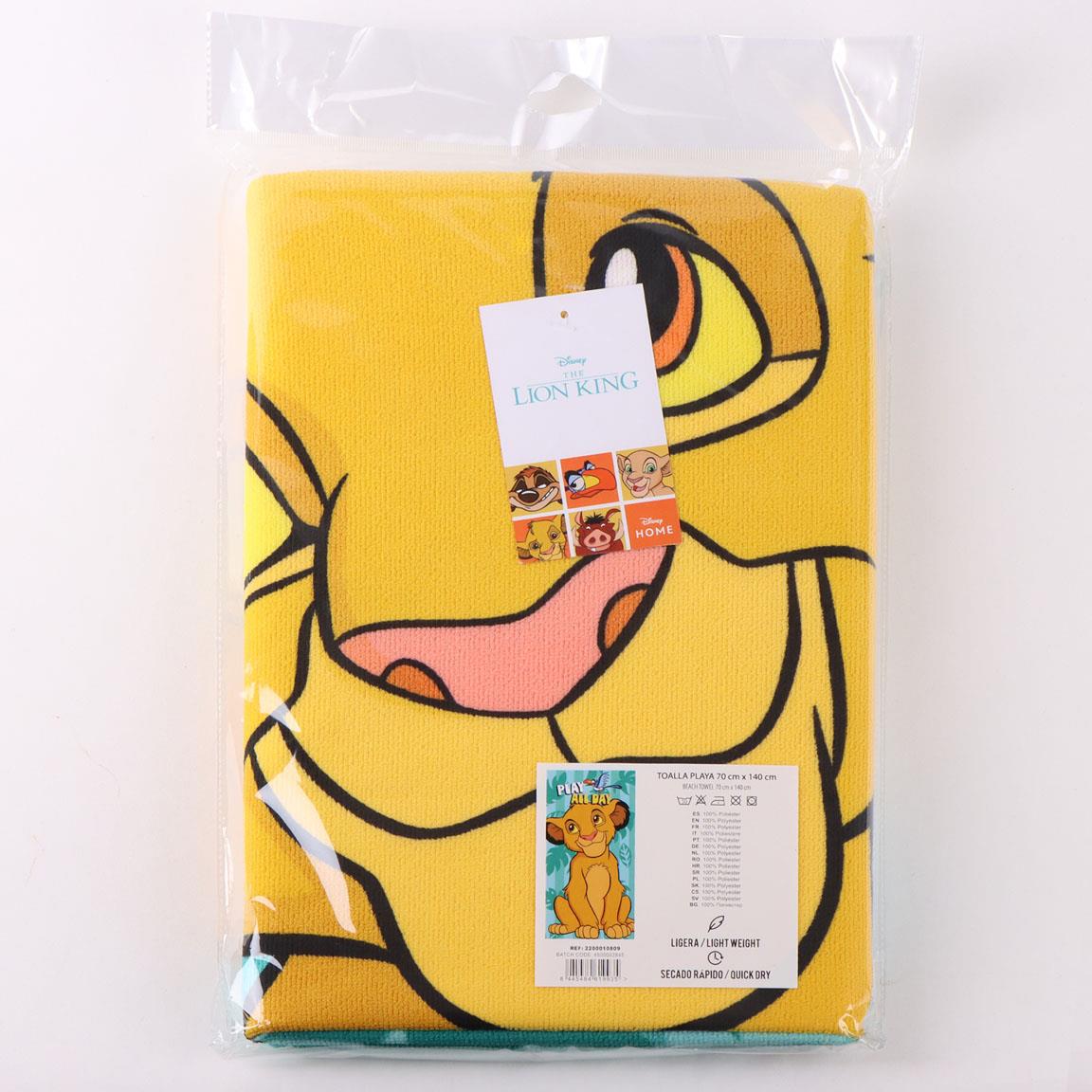 Telo Mare Il Re Leone Disney Simba 70x140cm Microfibra Bambini