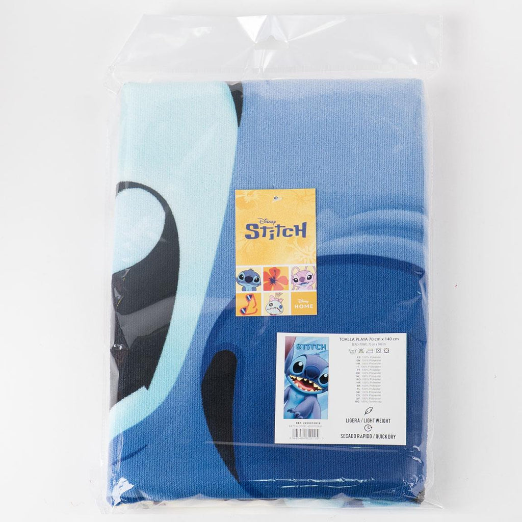 Telo Mare Stitch Disney 70x140cm - Microfibra 240gsm - Asciugatura Rapida