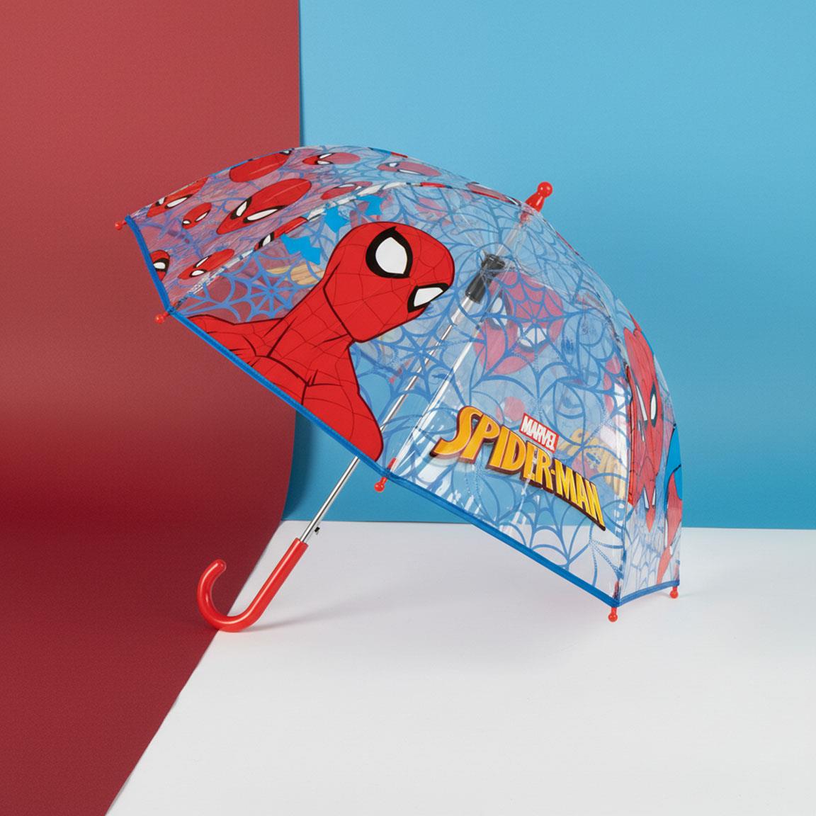 Ombrello Spiderman 45cm deluxe trasparente automatico