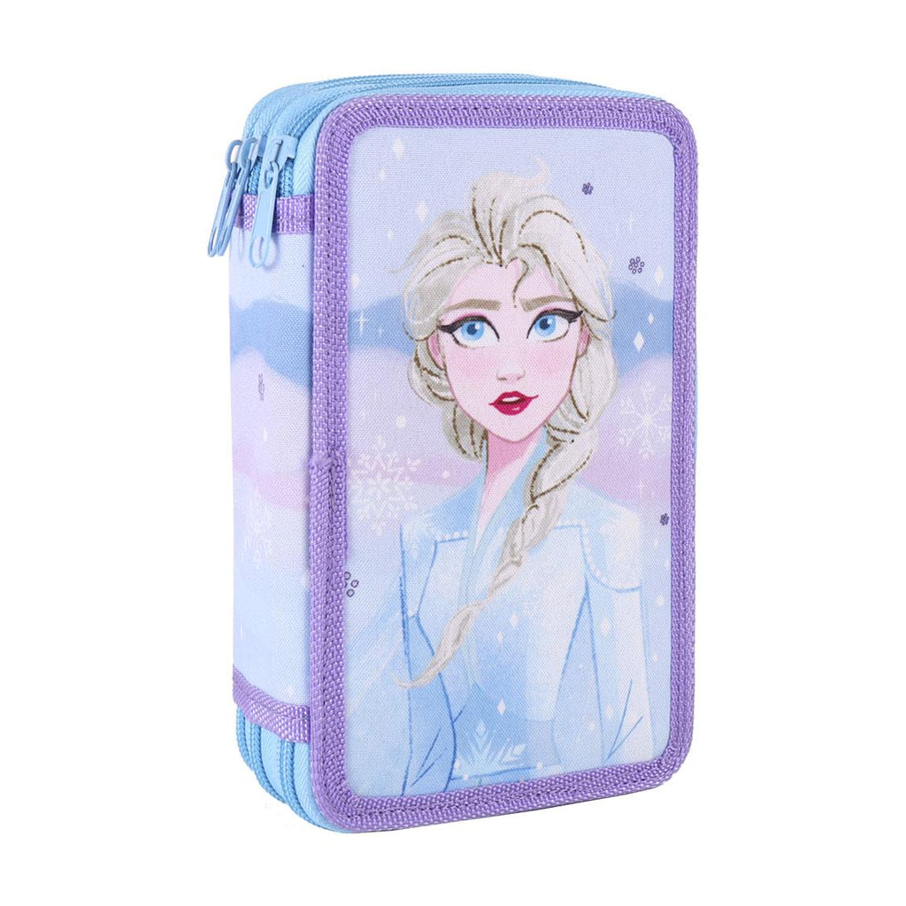 ASTUCCIO 3 ZIP PIENO FROZEN DELUXE QUALITA' OTTIMA CON COLORI GIOTTO