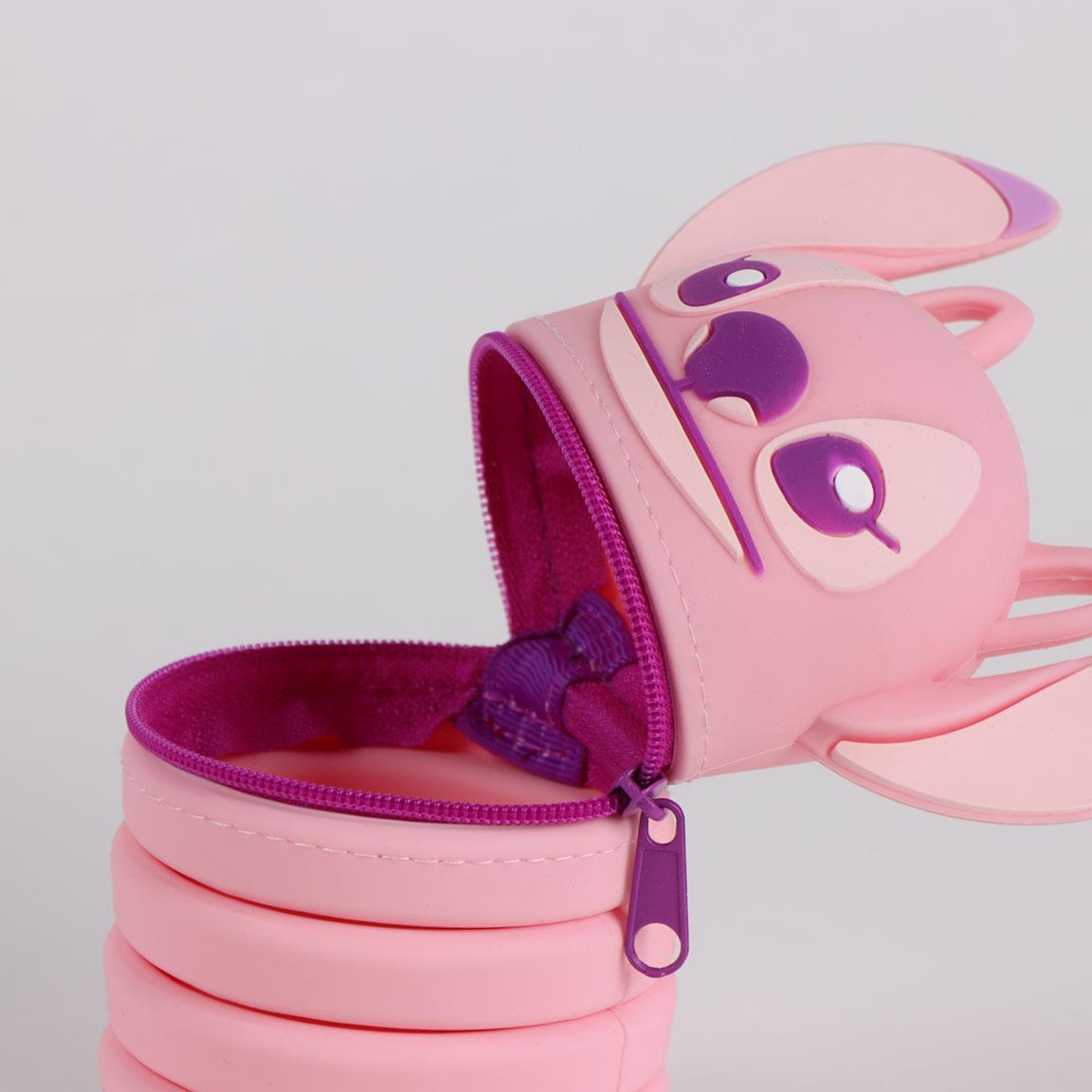 Astuccio 3D Allungabile Disney Stitch e Angel, Celeste o Rosa