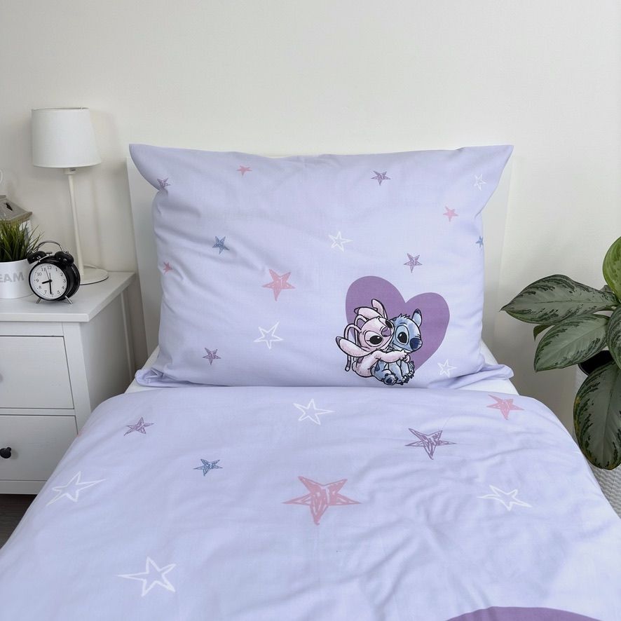 Set Letto Singolo Lilo & Stitch Disney | Copripiumino 140x200 cm + Federa 70x90 cm | 100% Cotone | Licenza Ufficiale | LILO6396