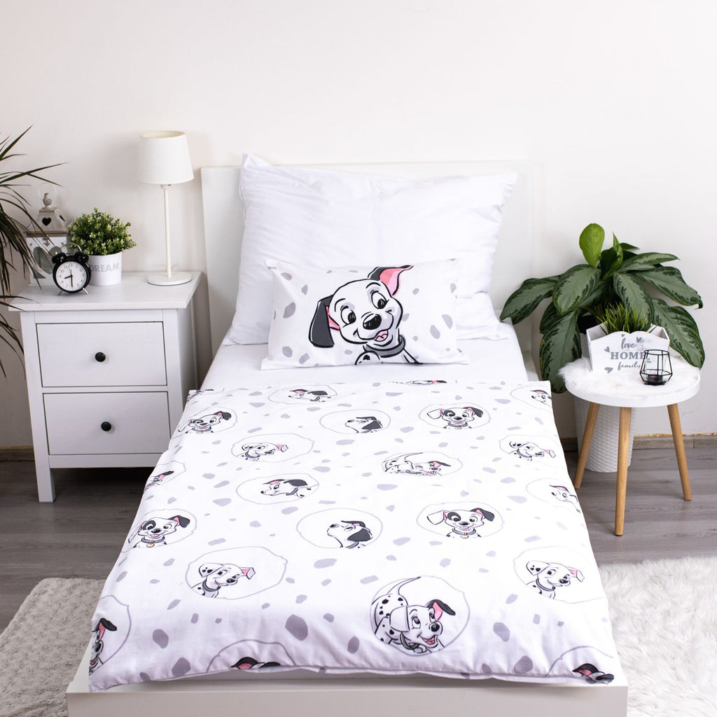 Disney carica dei 101 dalmata Set Letto Singolo Copripiumino Federa 100% cotone 100 x 135 cm + 40 x 60 cm