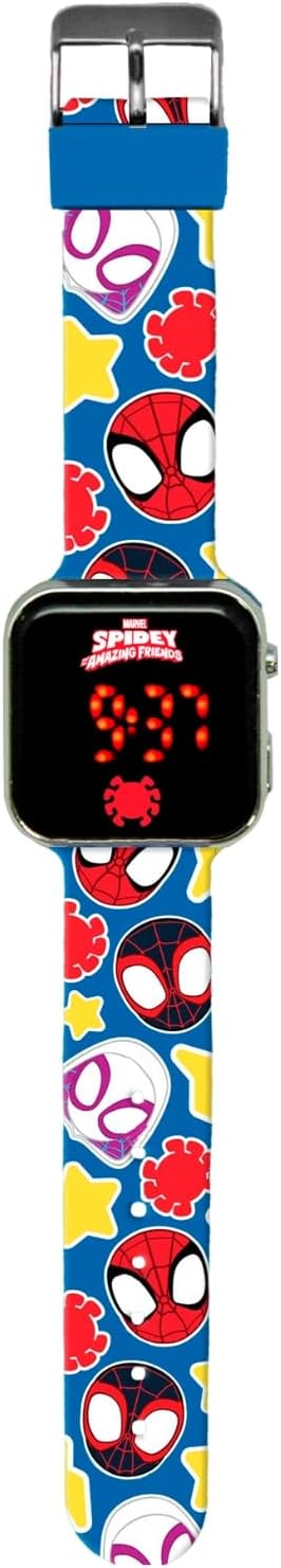 Orologio led digitale spiderman spidey 18x8x3 cm