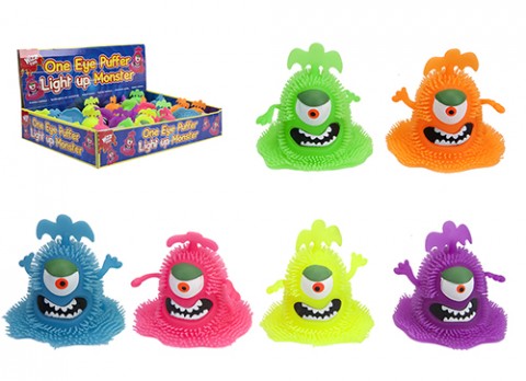 543086 MOSTRI 10 CM SQUISHY CON LUCE EXPO DA 24 PZ