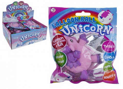 543123 UNICORNO GONFIABILE BALOON 25 CM IN BUSTA EXPO DA 12 PZ