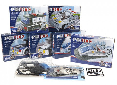 555006 COSTRUZIONI polizia assortite 6 MODELLI