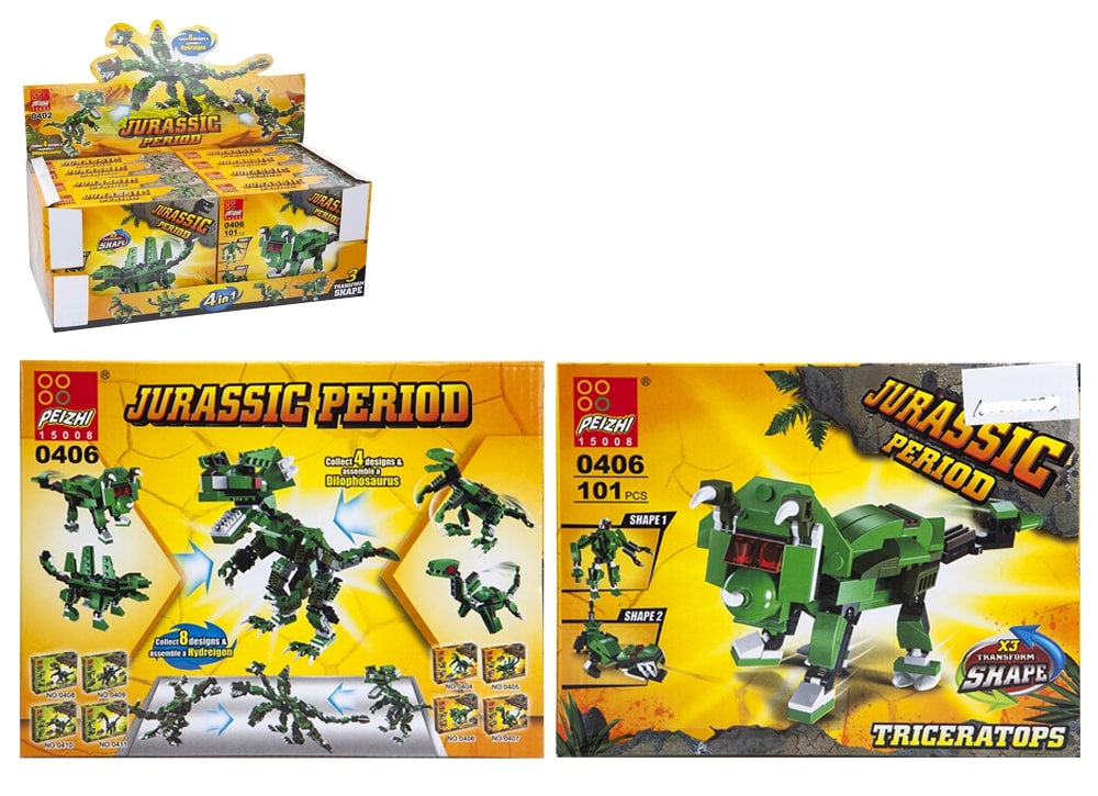 ##555038 COSTRUZIONI DINOSAURO ESPOSITORE DA 12