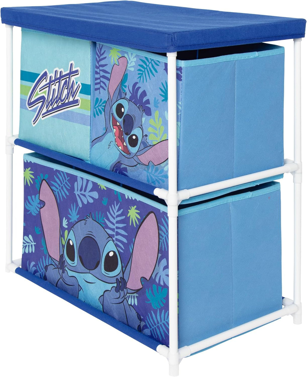 SCAFFALE CON 3 CONTENITORI IN TESSUTO DA 53X30X60CM DI LILO & STITCH