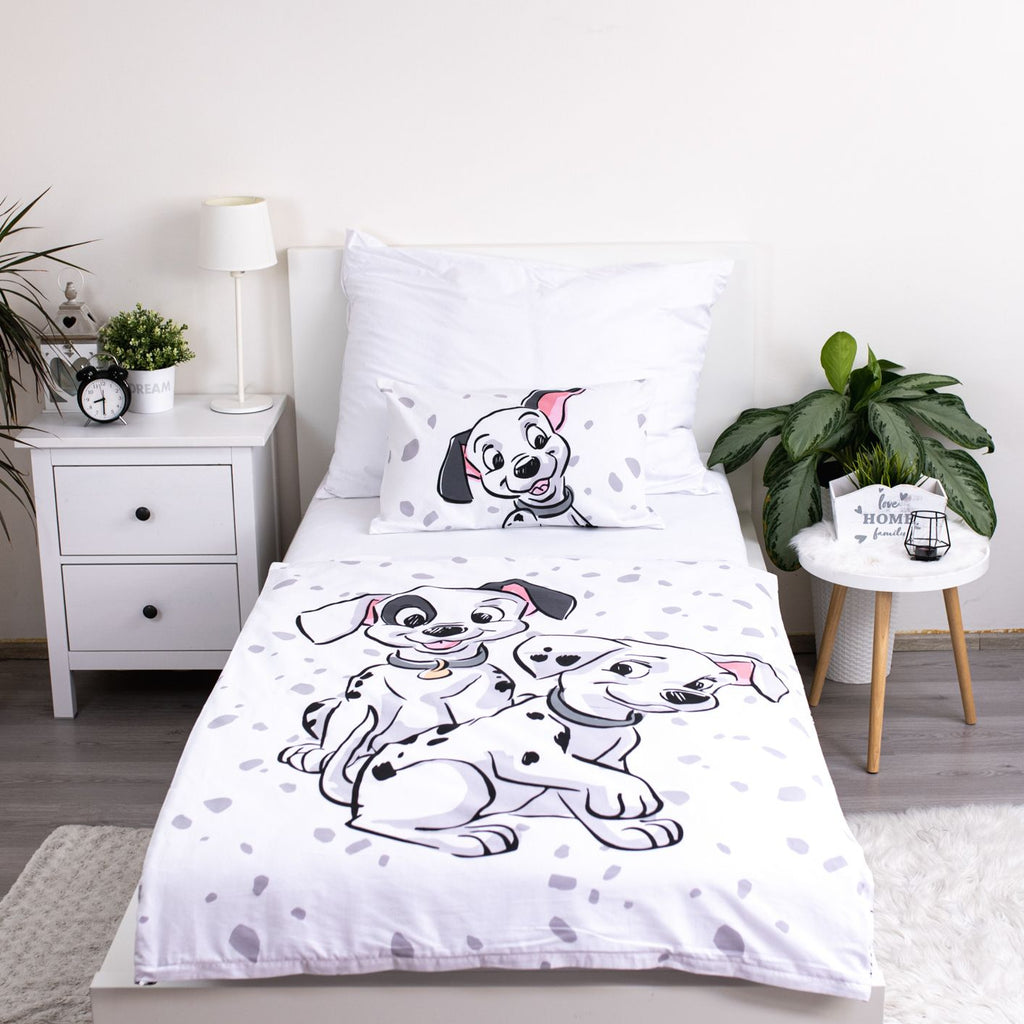 Disney carica dei 101 dalmata Set Letto Singolo Copripiumino Federa 100% cotone 100 x 135 cm + 40 x 60 cm