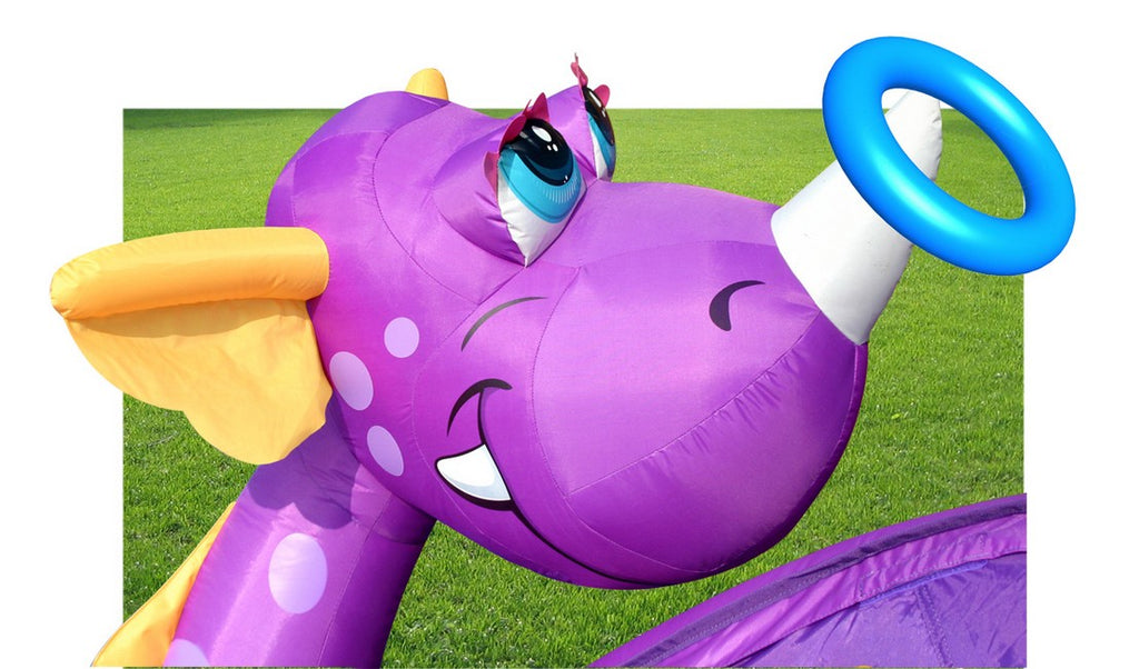 9022 Gonfiabile DRAGHETTO fun è Il Castello Che Non deluderà i Tuoi Bimbi Grazie alle Sue Multi attività: dallo Scivolo con Tunnel, alla Vasca con 30 Palline, al salterello, canestro tiro a Segno!