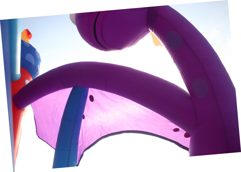 9022 Gonfiabile DRAGHETTO fun è Il Castello Che Non deluderà i Tuoi Bimbi Grazie alle Sue Multi attività: dallo Scivolo con Tunnel, alla Vasca con 30 Palline, al salterello, canestro tiro a Segno!