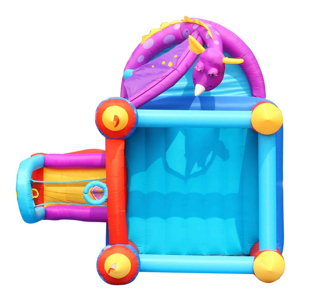 9022 Gonfiabile DRAGHETTO fun è Il Castello Che Non deluderà i Tuoi Bimbi Grazie alle Sue Multi attività: dallo Scivolo con Tunnel, alla Vasca con 30 Palline, al salterello, canestro tiro a Segno!