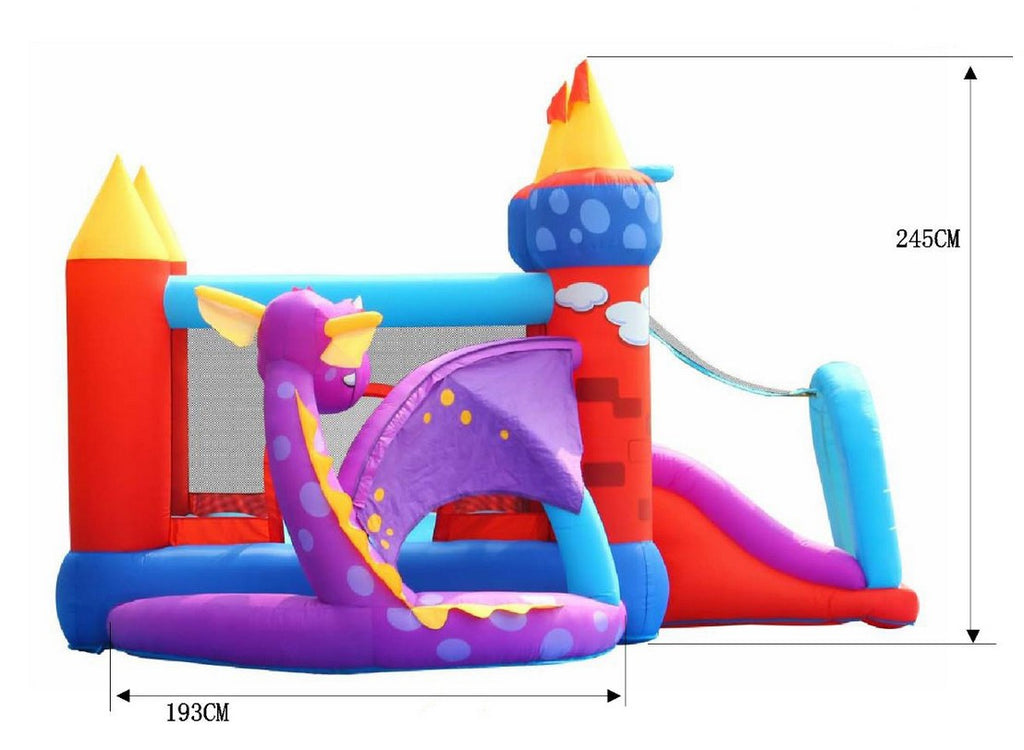 9022 Gonfiabile DRAGHETTO fun è Il Castello Che Non deluderà i Tuoi Bimbi Grazie alle Sue Multi attività: dallo Scivolo con Tunnel, alla Vasca con 30 Palline, al salterello, canestro tiro a Segno!