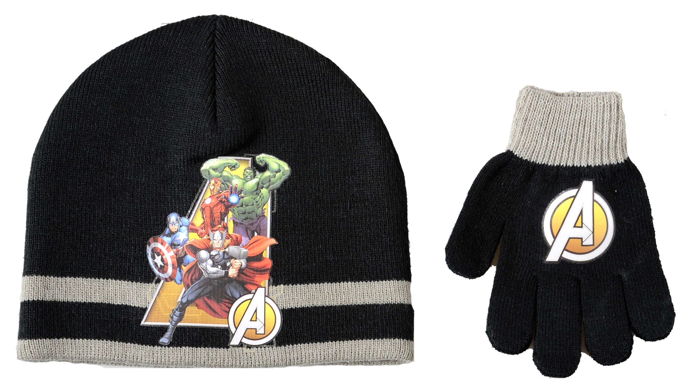 AV02202 SET 2 PEZZI CAPPELLO+GUANTI AVANGERS