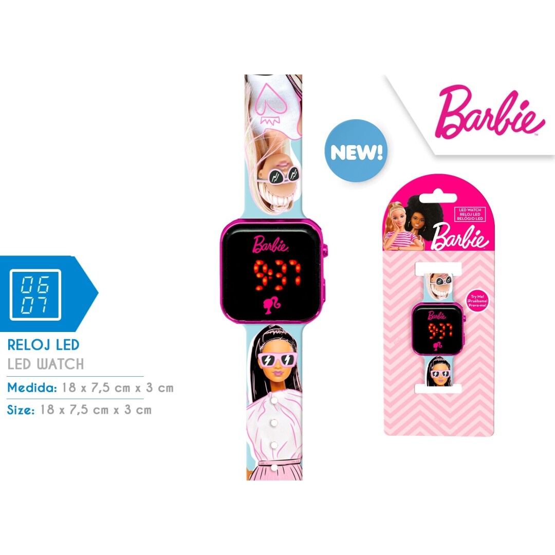 BARB00033 Orologio led digitale Barbie mattel 18x8x3 cm