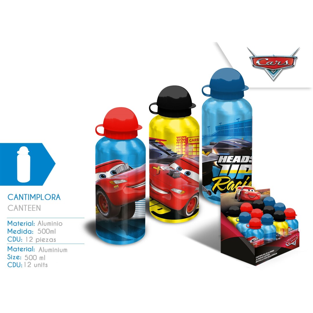 CAR21047 Borraccia Cars disney in alluminio 500 ml