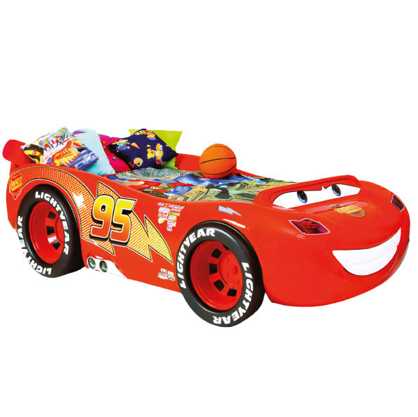 Letto Bambino Deluxe Cars Lightning McQueen in ABS con Luci LED - Materasso Incluso 180x90cm | CARSABS