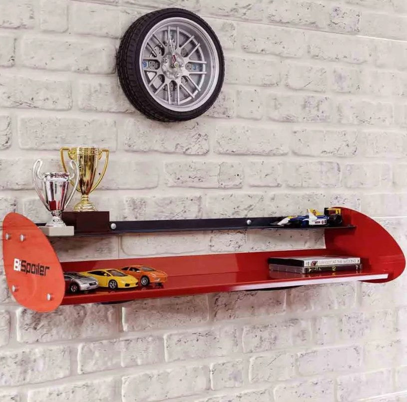 Mensola Champion Racer a Forma di Spoiler – Design Sportivo per Camerette a Tema Corse