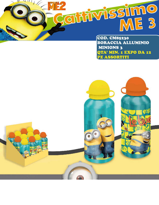 CM85230  BORRACCIA IN ALLUMINIO MINIONS
